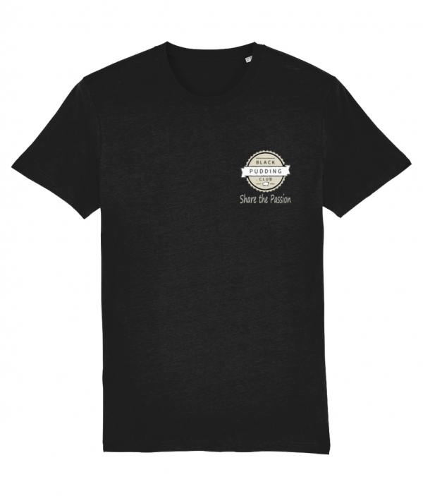 Black Pudding Club Logo Share the Passion T-Shirt Black