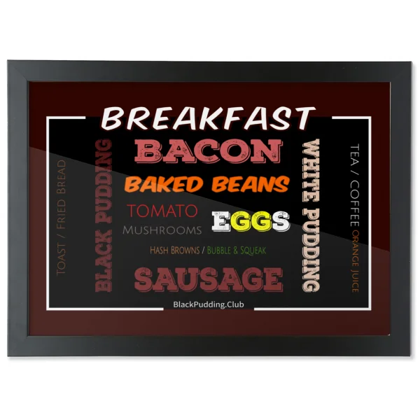 Full Breakfast Framed Bamboo Print – Colour