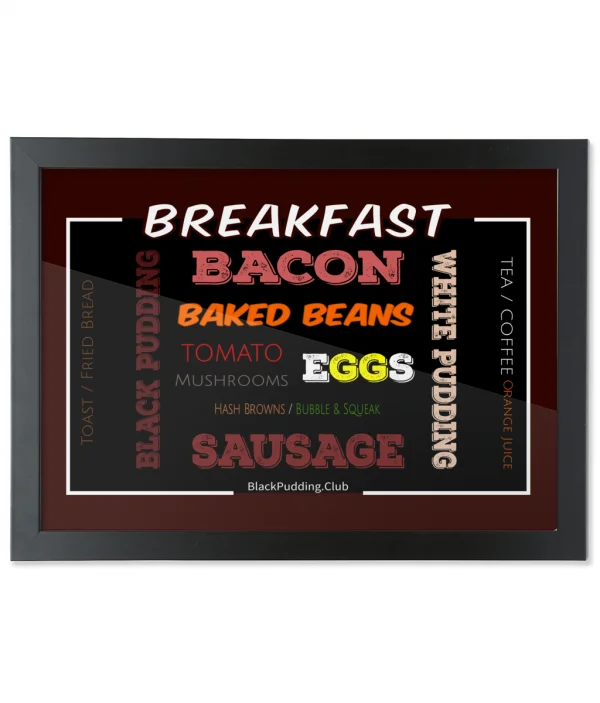 Full Breakfast Framed Bamboo Print – Colour