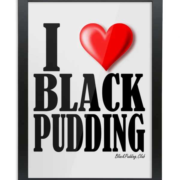 I Love Black Pudding Framed Bamboo Print