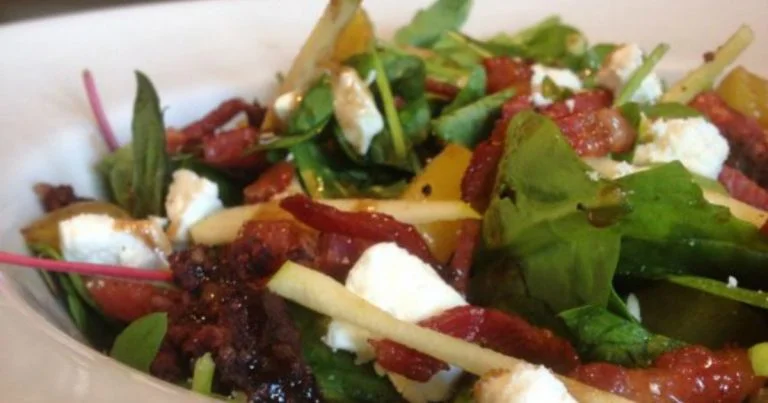 Black Pudding Feta Salad with Maple Balsamic Dressing