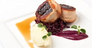 Confit Pork Belly stuffed with Black Pudding